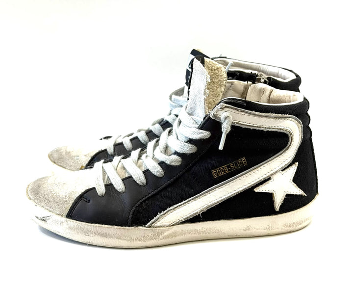 GOLDEN GOOSE PENSTAR SUEDE CALFSKIN LEATHER HI-TOP SNEAKERS