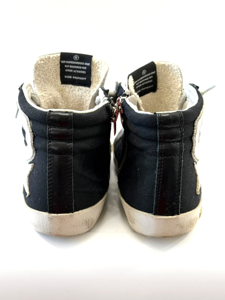 GOLDEN GOOSE PENSTAR SUEDE CALFSKIN LEATHER HI-TOP SNEAKERS