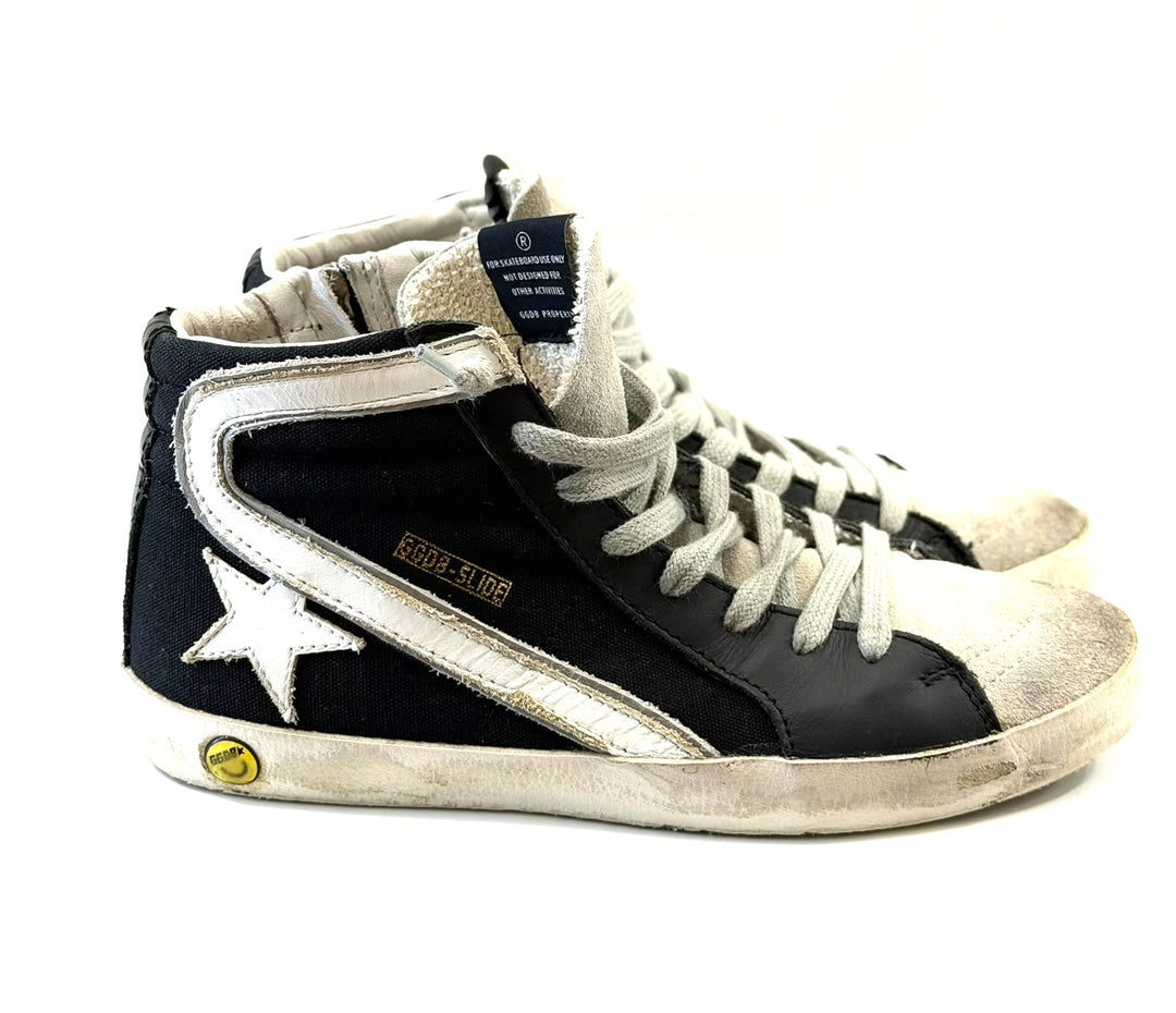 GOLDEN GOOSE PENSTAR SUEDE CALFSKIN LEATHER HI-TOP SNEAKERS