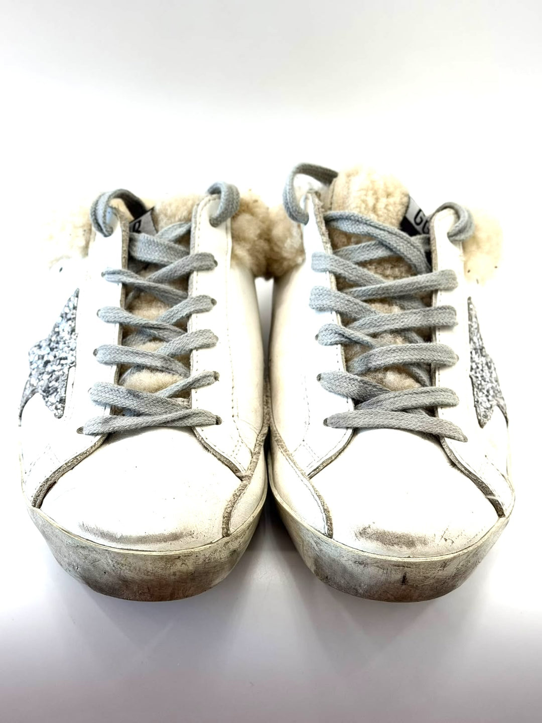 GOLDEN GOOSE SUPER STAR SABOT SHEARLING LINED SNEAKER MULES