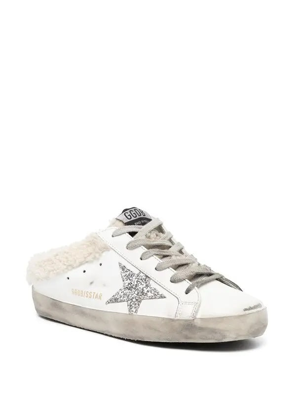 GOLDEN GOOSE SUPER STAR SABOT SHEARLING LINED SNEAKER MULES