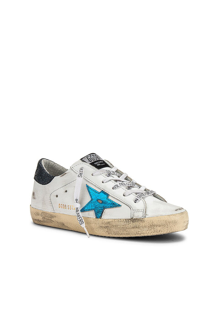 GOLDEN GOOSE SUPERSTAR CALFSKIN LEATHER SNEAKERS