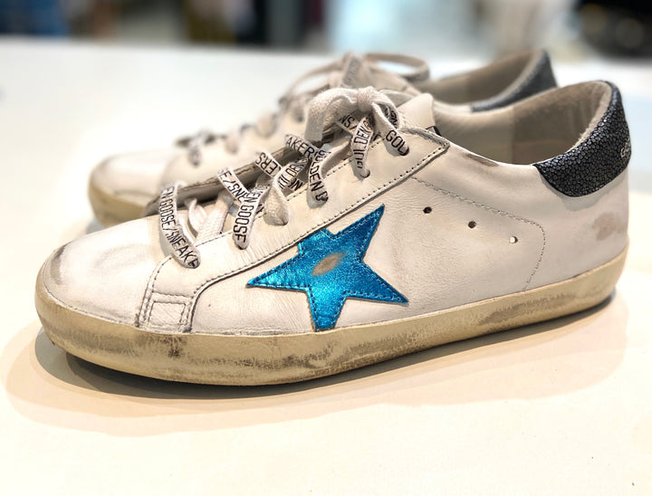 GOLDEN GOOSE SUPERSTAR CALFSKIN LEATHER SNEAKERS