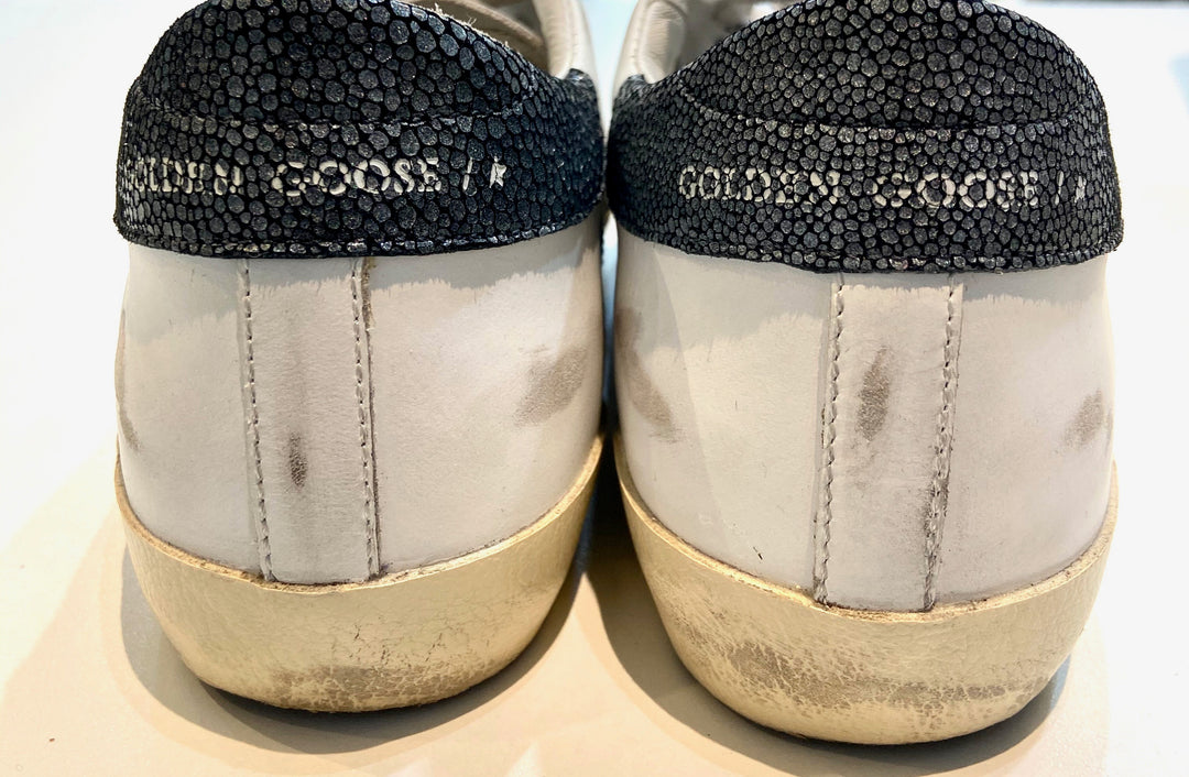 GOLDEN GOOSE SUPERSTAR CALFSKIN LEATHER SNEAKERS