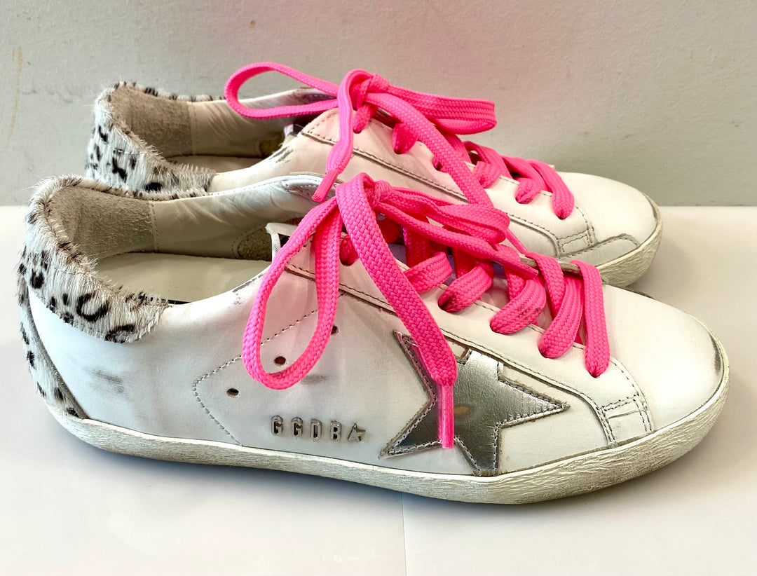 スニーカー Golden  Light Beige Animalier Super-Star Sneaker Golden Goose Super-Star leopard-print leather sneakers