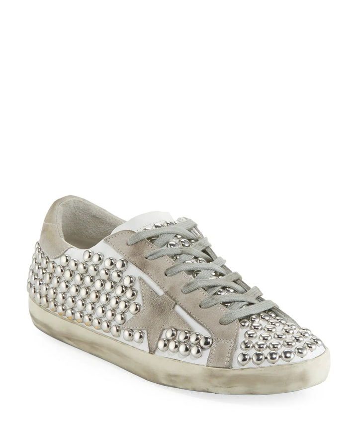 GOLDEN GOOSE STUDDED SUPERSTAR SNEAKERS