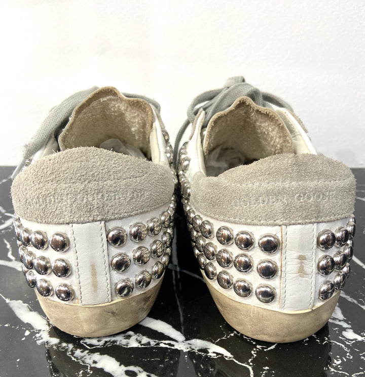 GOLDEN GOOSE STUDDED SUPERSTAR SNEAKERS