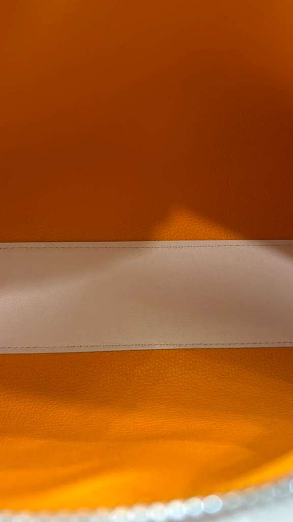 GOYARD BONBONNIÈRE GOYARDINE &amp; CALFSKIN LEATHER HANDBAG