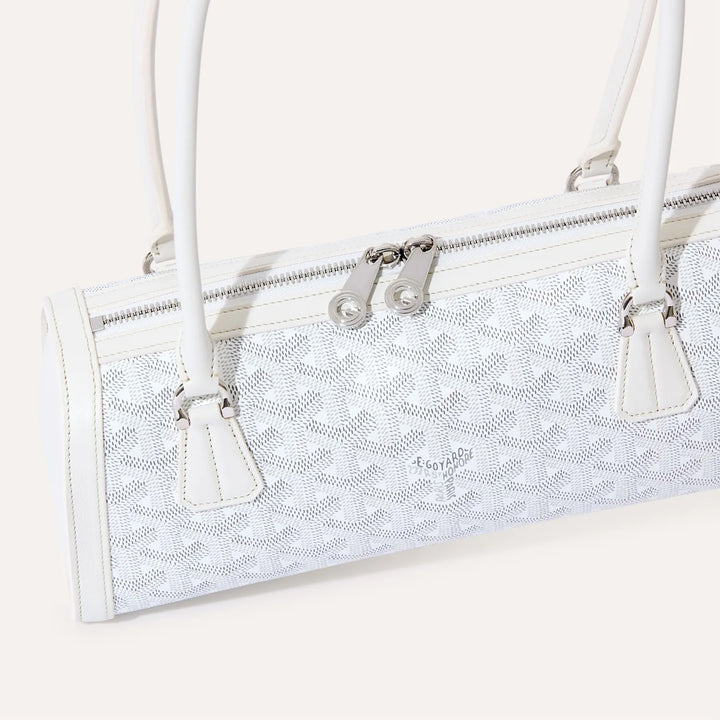 GOYARD BONBONNIÈRE GOYARDINE &amp; CALFSKIN LEATHER HANDBAG