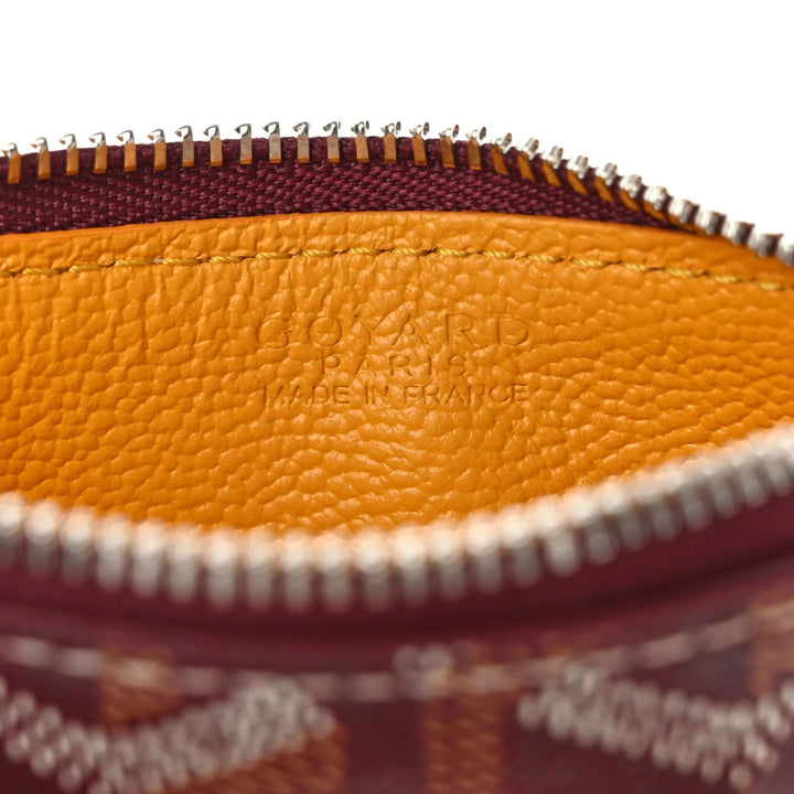 GOYARD GOYARDINE BOURBON ZIPPED CARD HOLDER