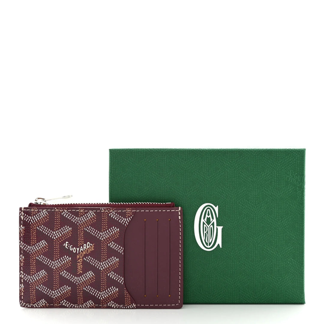 GOYARD GOYARDINE BOURBON ZIPPED CARD HOLDER