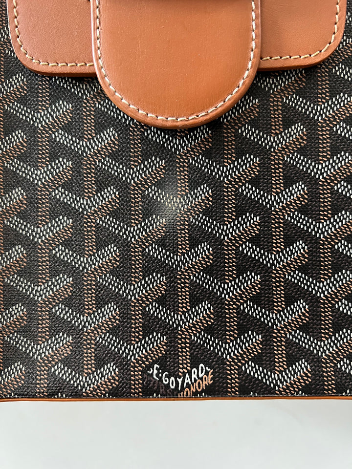 GOYARD SAIGON LEATHER TOP HANDLE HANDBAG MM
