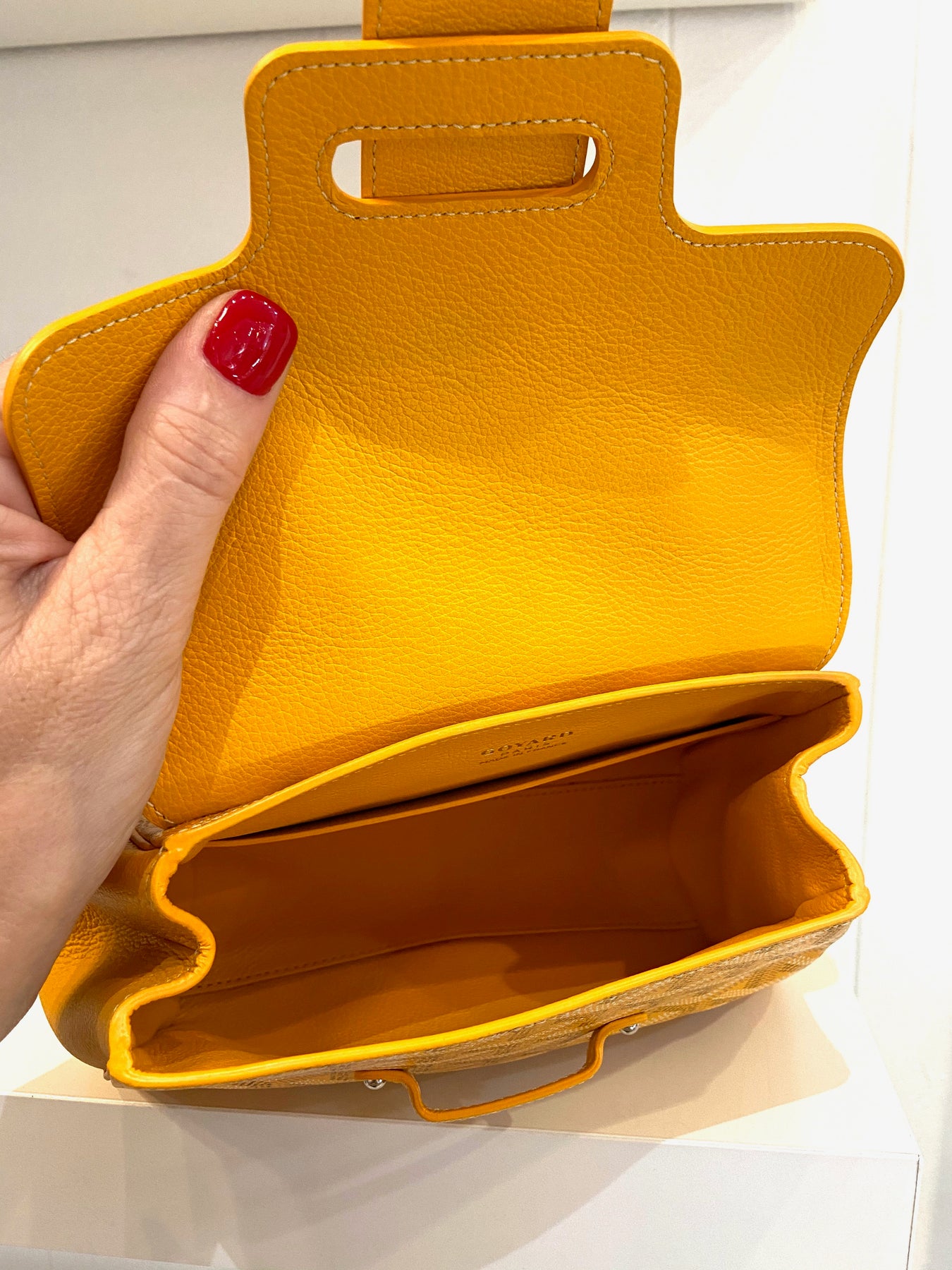 Goyard Saigon Souple Mini Bag Yellow Goyardine Silver Hardware – Madison  Avenue Couture