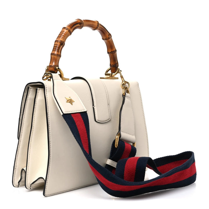 GUCCI BAMBOO WEB MEDIUM CALFSKIN LEATHER DIONYSUS BAG