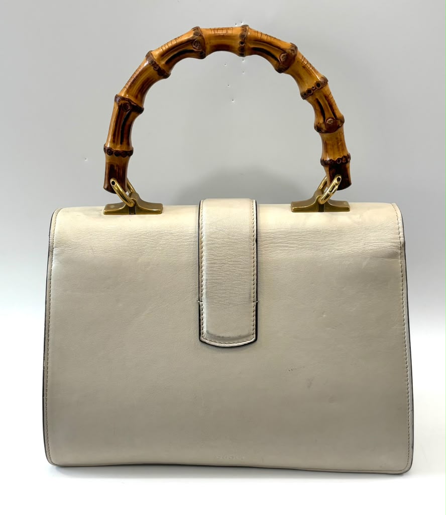 GUCCI BAMBOO WEB MEDIUM CALFSKIN LEATHER DIONYSUS BAG