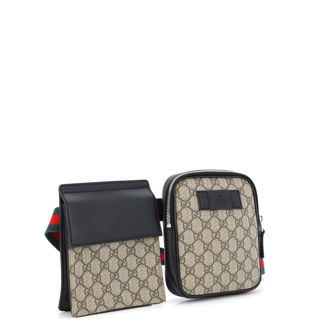 GUCCI GG SUPREME DOUBLE WEB BELT BAG – Caroline display picture 2