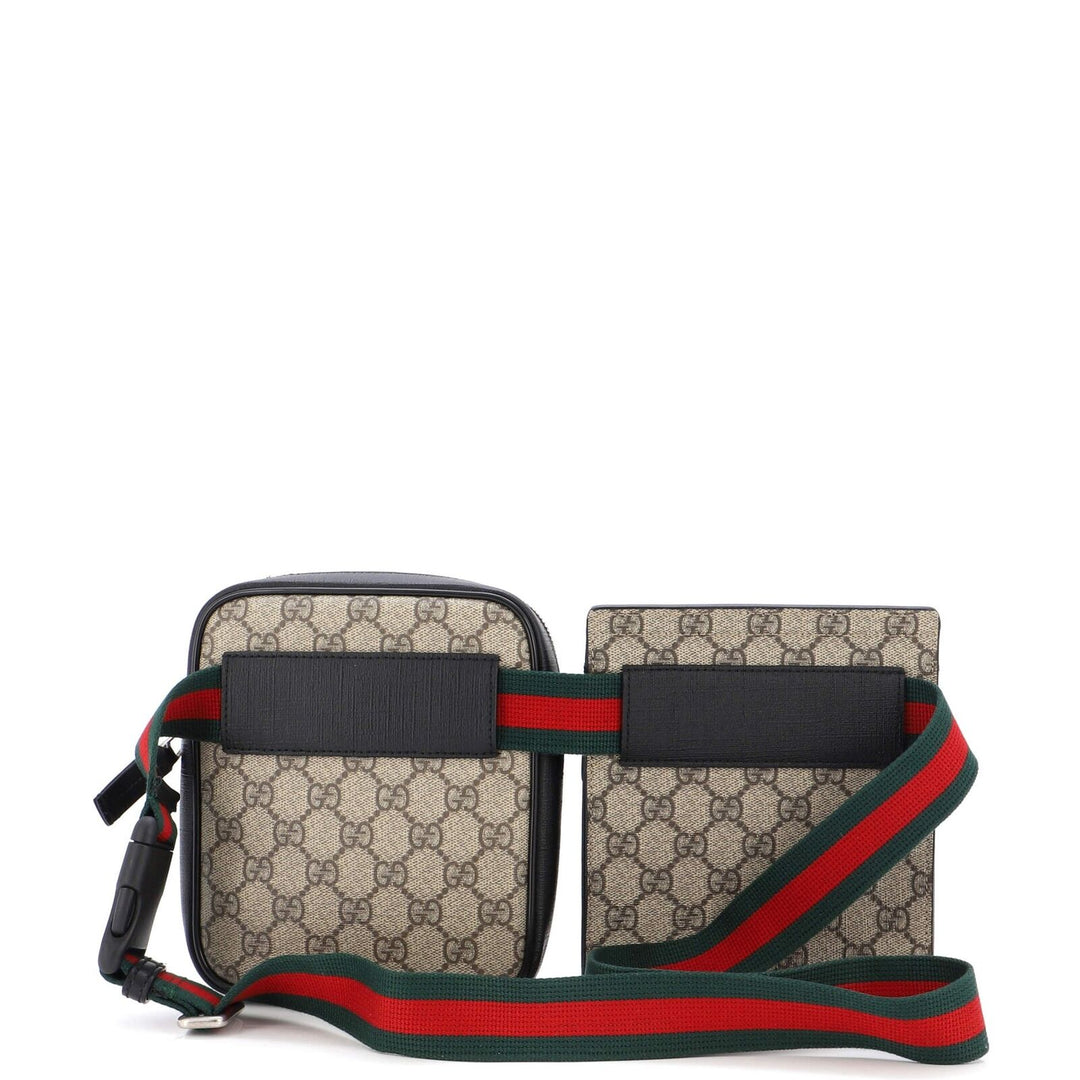 GUCCI GG SUPREME DOUBLE WEB BELT BAG – Caroline display picture 1