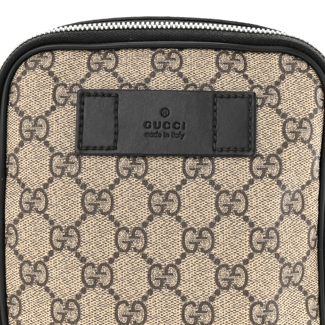 GUCCI GG SUPREME DOUBLE WEB BELT BAG
