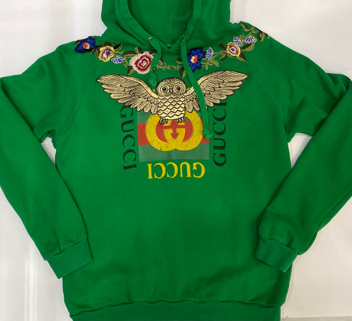 GUCCI EMBROIDERED HOODED SWEATSHIRT