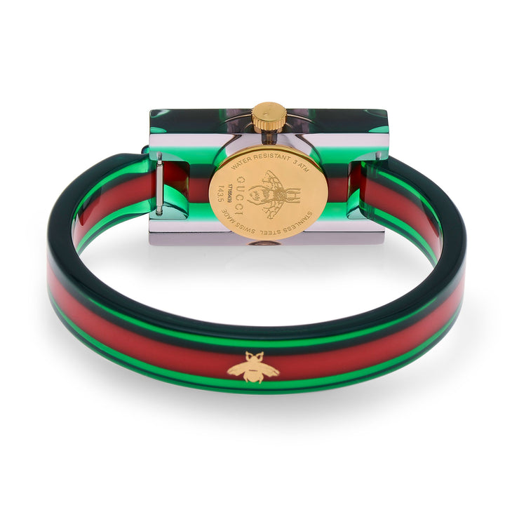 GUCCI FASHION SHOW PLEXIGLASS QUARTZ WATCH