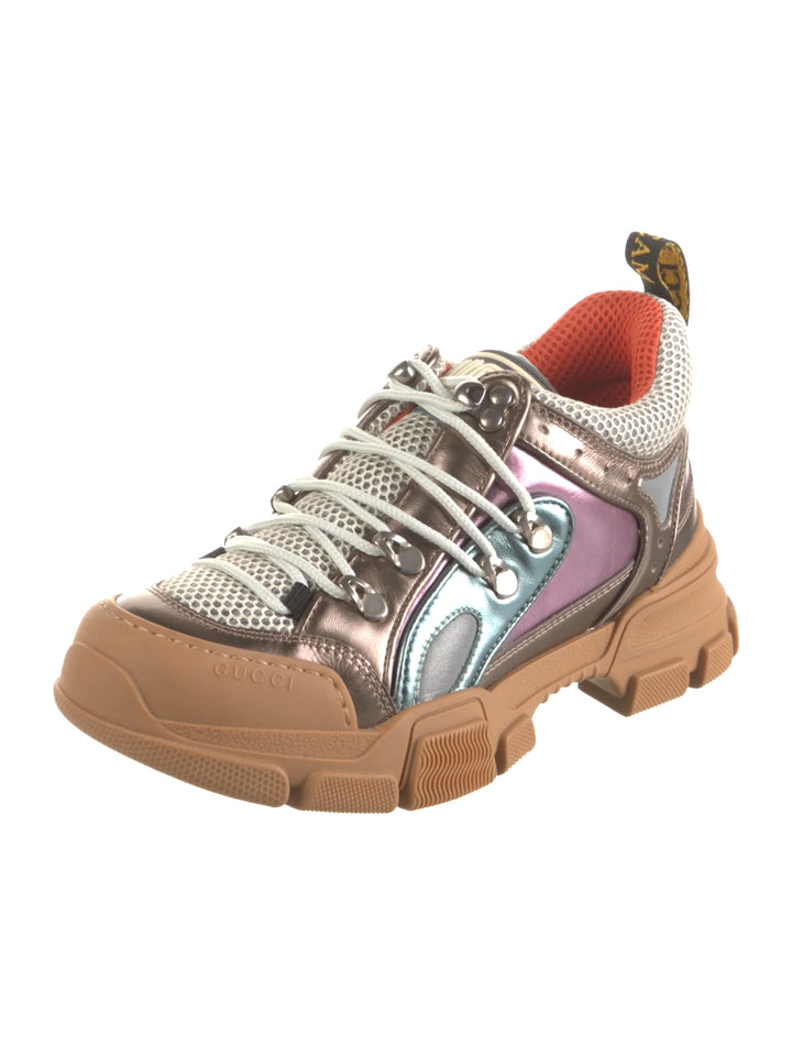 GUCCI FLASHTREK MULTICOLOR METALLIC SNEAKERS