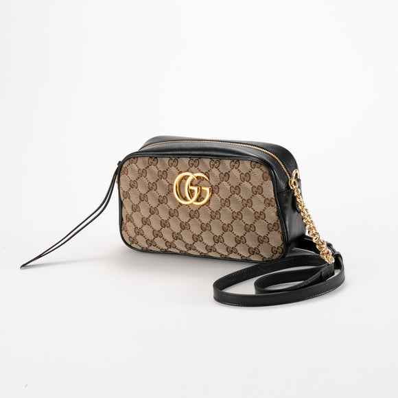 GUCCI GG MONOGRAM MATELASSE  MARMONT SMALL CHAIN BAG