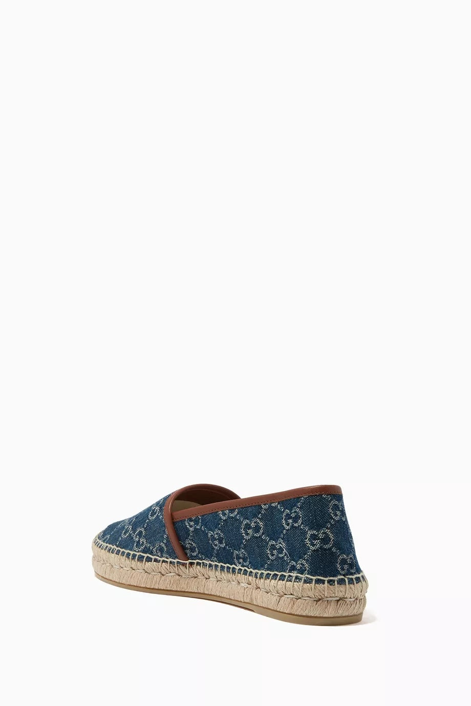 GUCCI GG MONOGRAM JACQUARD DENIM PILAR ESPADRILLES