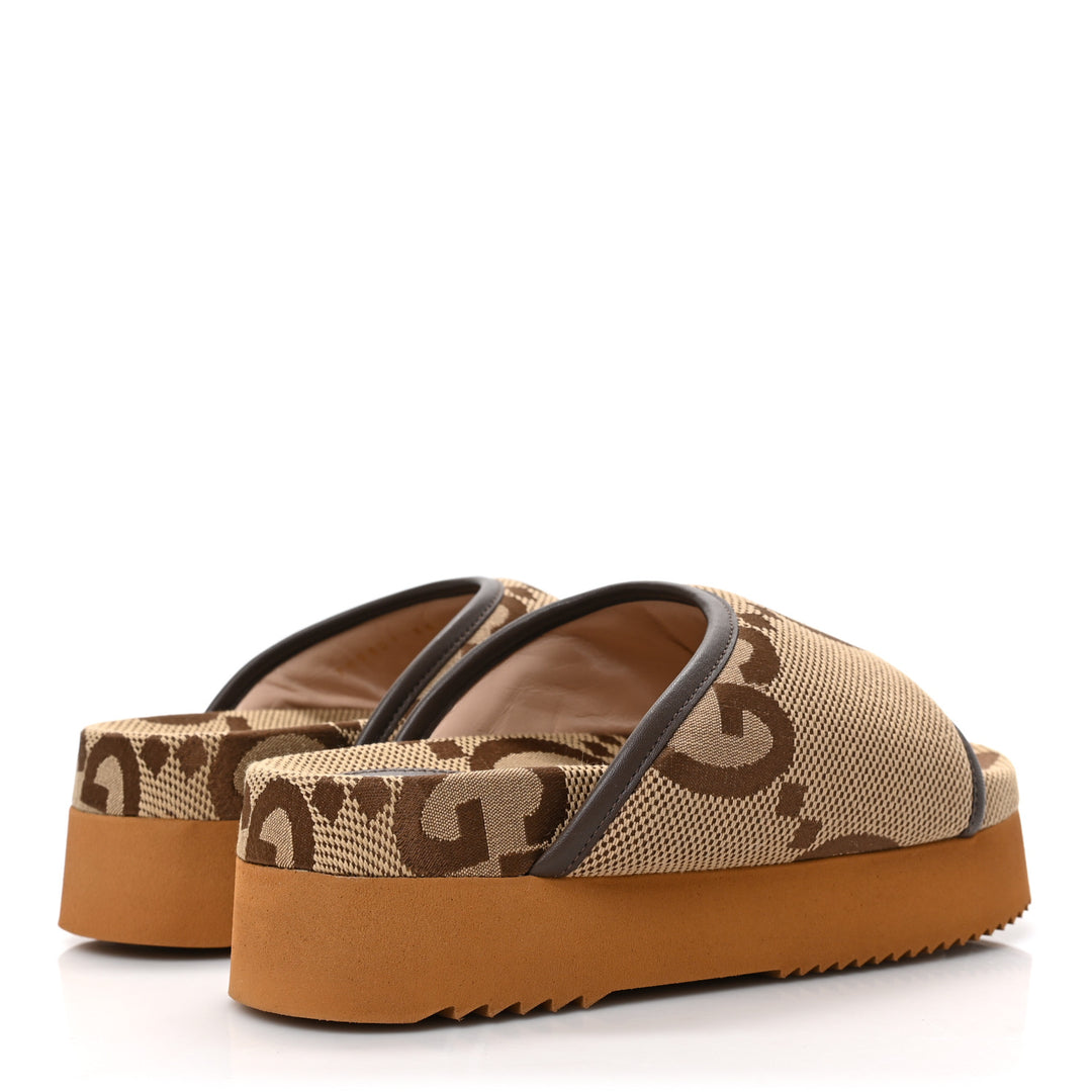 GUCCI GG JUMBO NAPPA CANVAS PLATFORM MULES – Caroline's Fashion