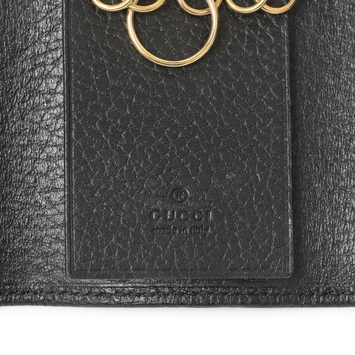 GUCCI GG MARMONT PEBBLED CALFSKIN 6-KEY HOLDER WALLET