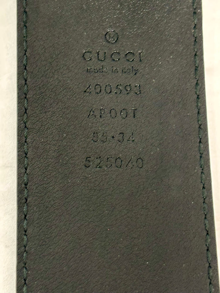 GUCCI GG MARMONT DOUBLE G CALFSKIN LEATHER BELT