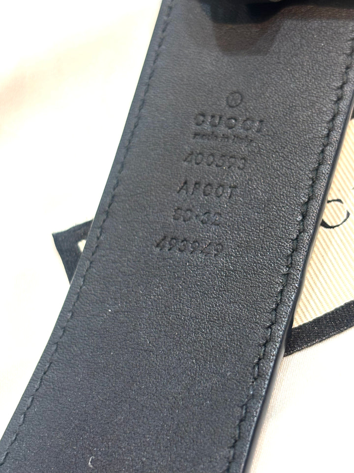 GUCCI GG MARMONT DOUBLE G CALFSKIN LEATHER BELT