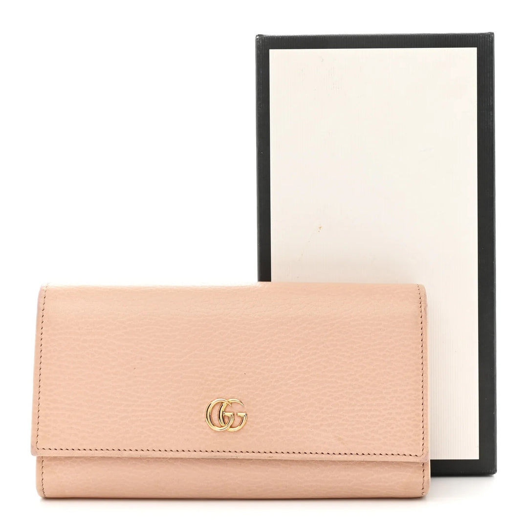 GUCCI GG MARMONT CALFSKIN LEATHER CONTINENTAL WALLET