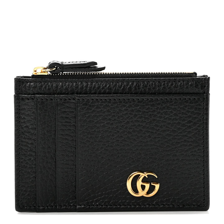 GUCCI GG MARMONT CALFSKIN LEATHER CARD CASE WALLET