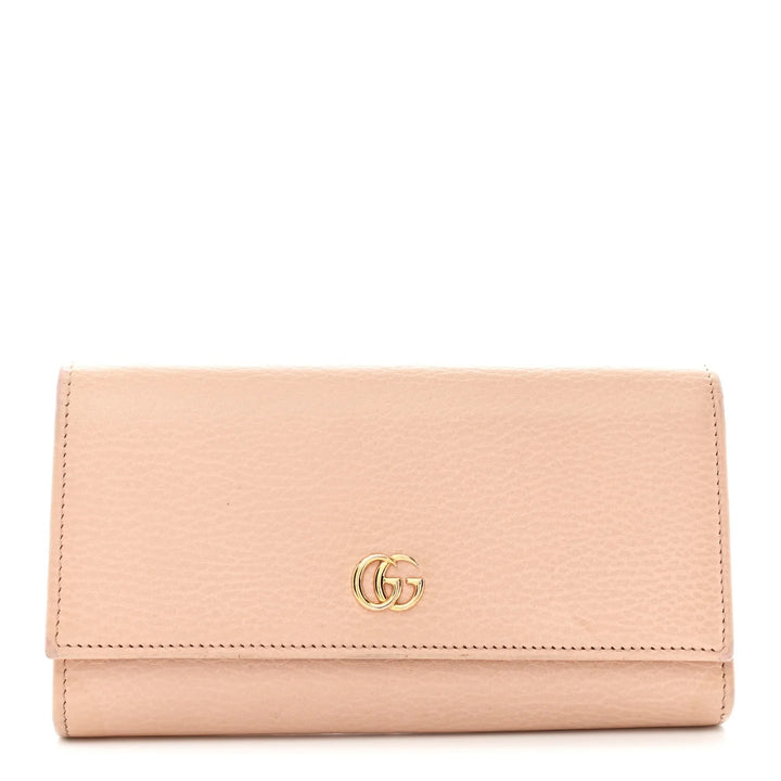 GUCCI GG MARMONT CALFSKIN LEATHER CONTINENTAL WALLET