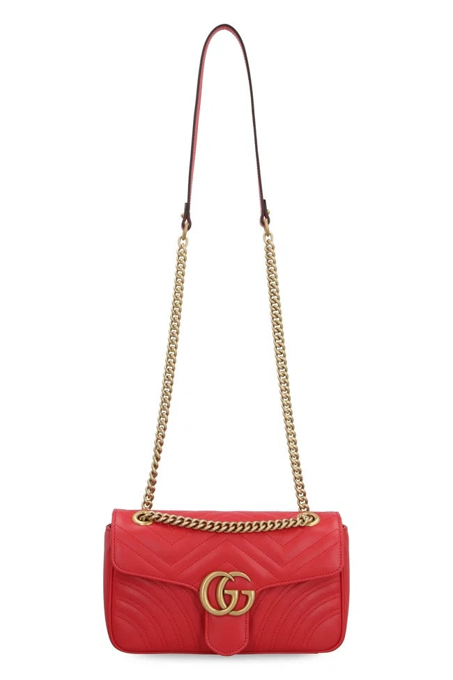 GUCCI GG MARMONT MATELASSÉ QUILTED CALFSKIN MEDIUM SHOULDER BAG