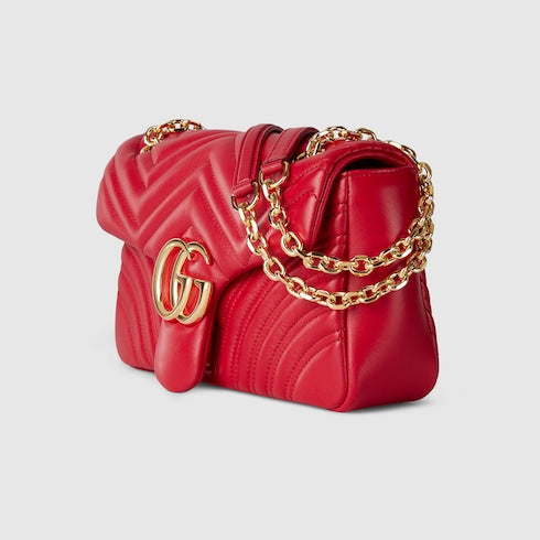 GUCCI GG MARMONT MATELASSÉ QUILTED CALFSKIN MEDIUM SHOULDER BAG