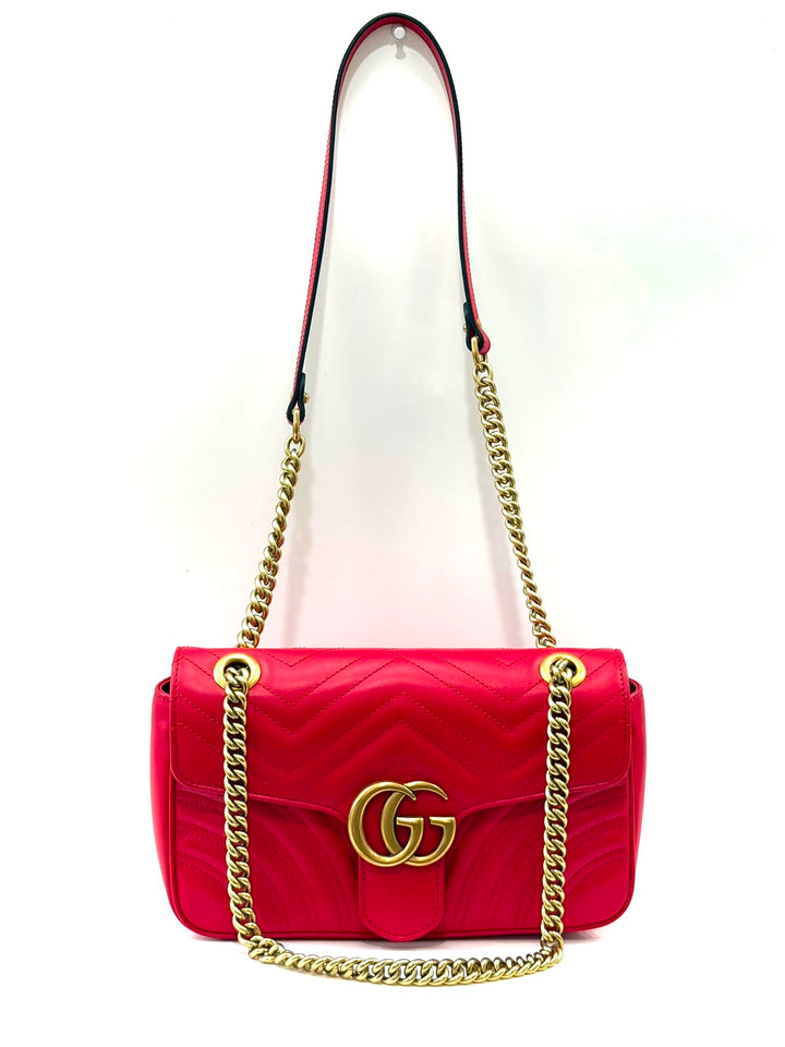 GUCCI GG MARMONT MATELASSÉ QUILTED CALFSKIN MEDIUM SHOULDER BAG