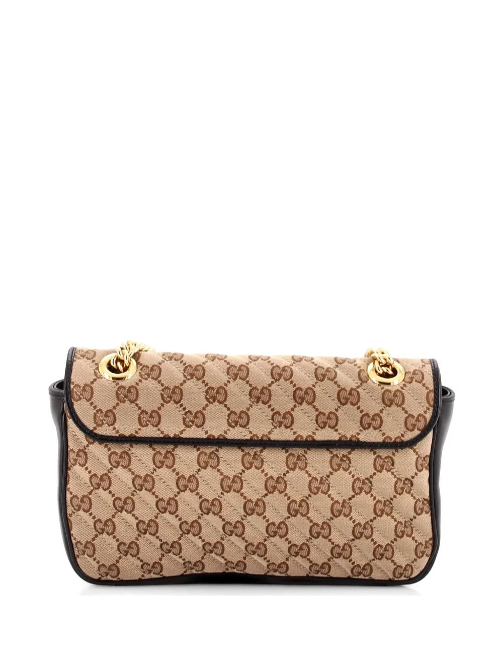 GUCCI MONOGRAM MATELASSE DIAGONAL SMALL GG MARMONT SHOULDER BAG