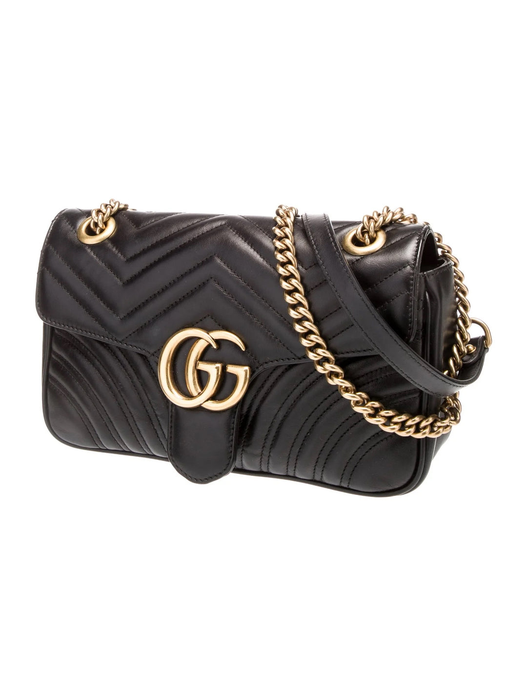 GUCCI GG MARMONT SMALL MATELASSÉ CALFSKIN LEATHER SHOULDER BAG