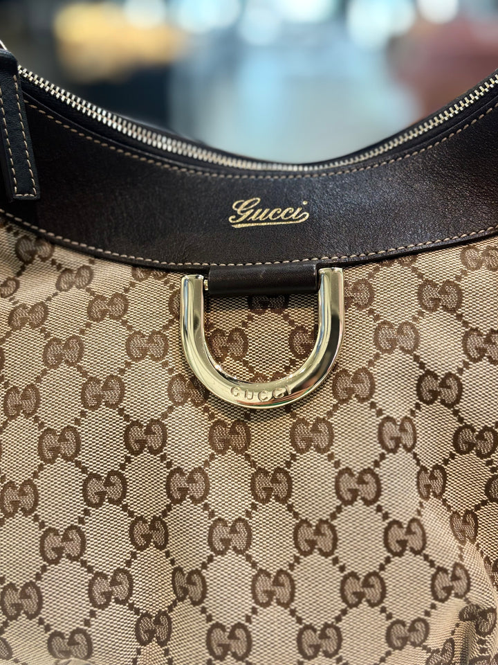 GUCCI GG MONOGRAM ABBEY D-RING SHOULDER BAG
