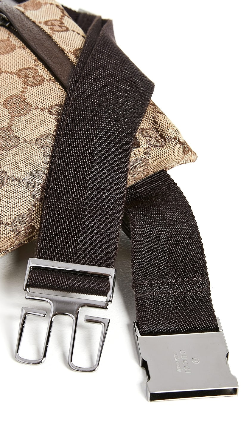 GUCCI GG SUPREME MONOGRAM DOUBLE POCKET BELT BAG