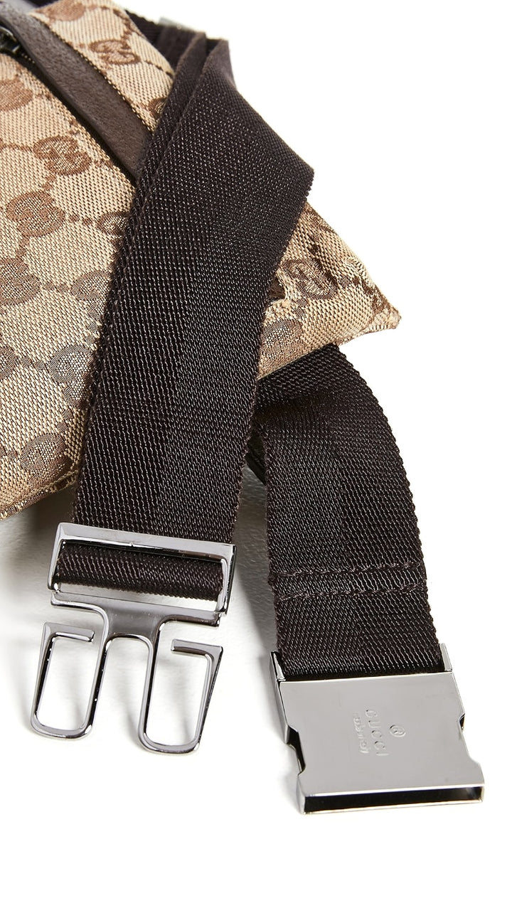 GUCCI GG SUPREME MONOGRAM DOUBLE POCKET BELT BAG