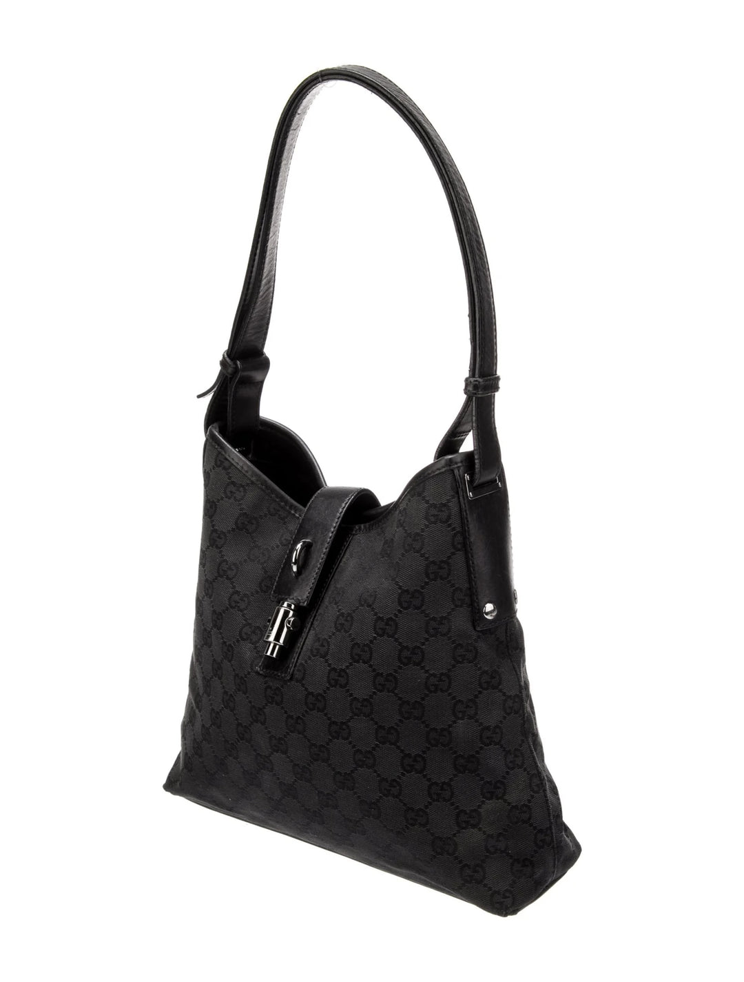 GUCCI GG MONOGRAM JACKIE PISTON-LOCK HOBO BAG