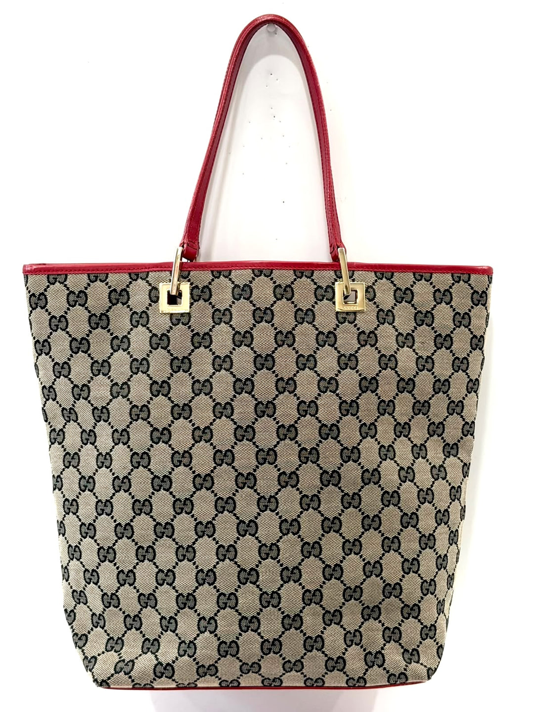 GUCCI GG MONOGRAM MEDIUM BUCKET TOTE BAG