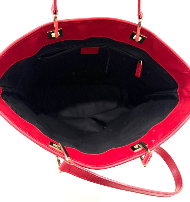 GUCCI GG MONOGRAM MEDIUM BUCKET TOTE BAG