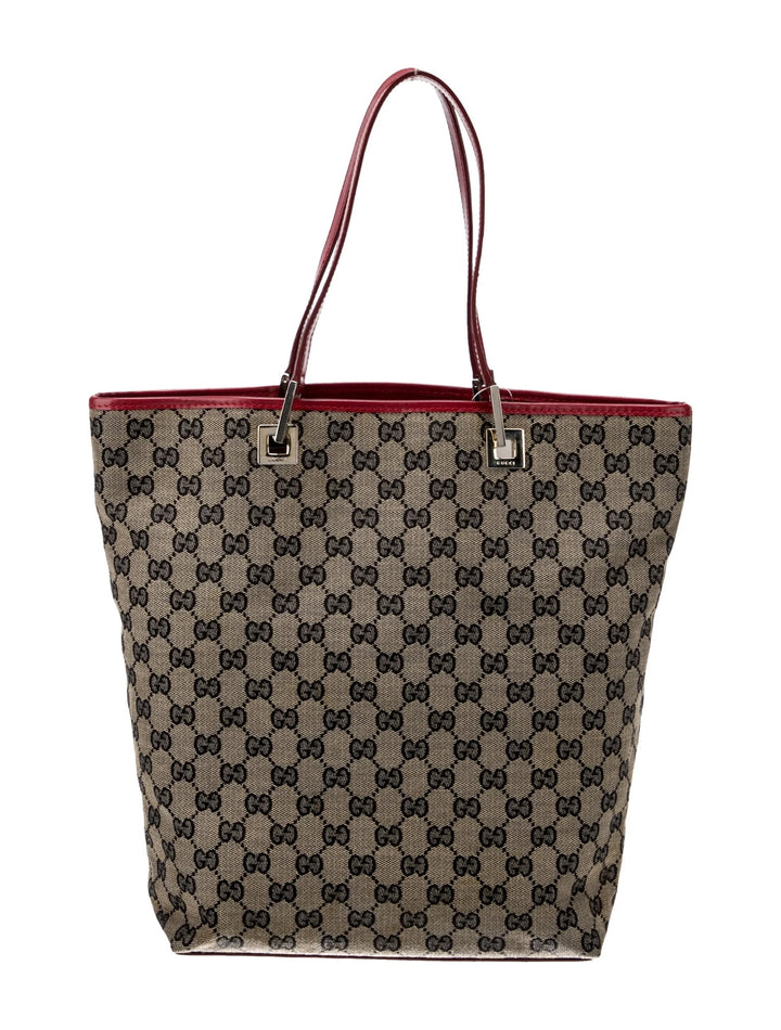GUCCI GG MONOGRAM MEDIUM BUCKET TOTE BAG