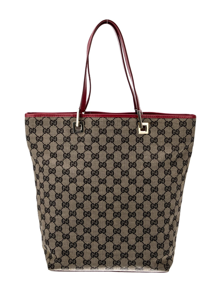 GUCCI GG MONOGRAM MEDIUM BUCKET TOTE BAG