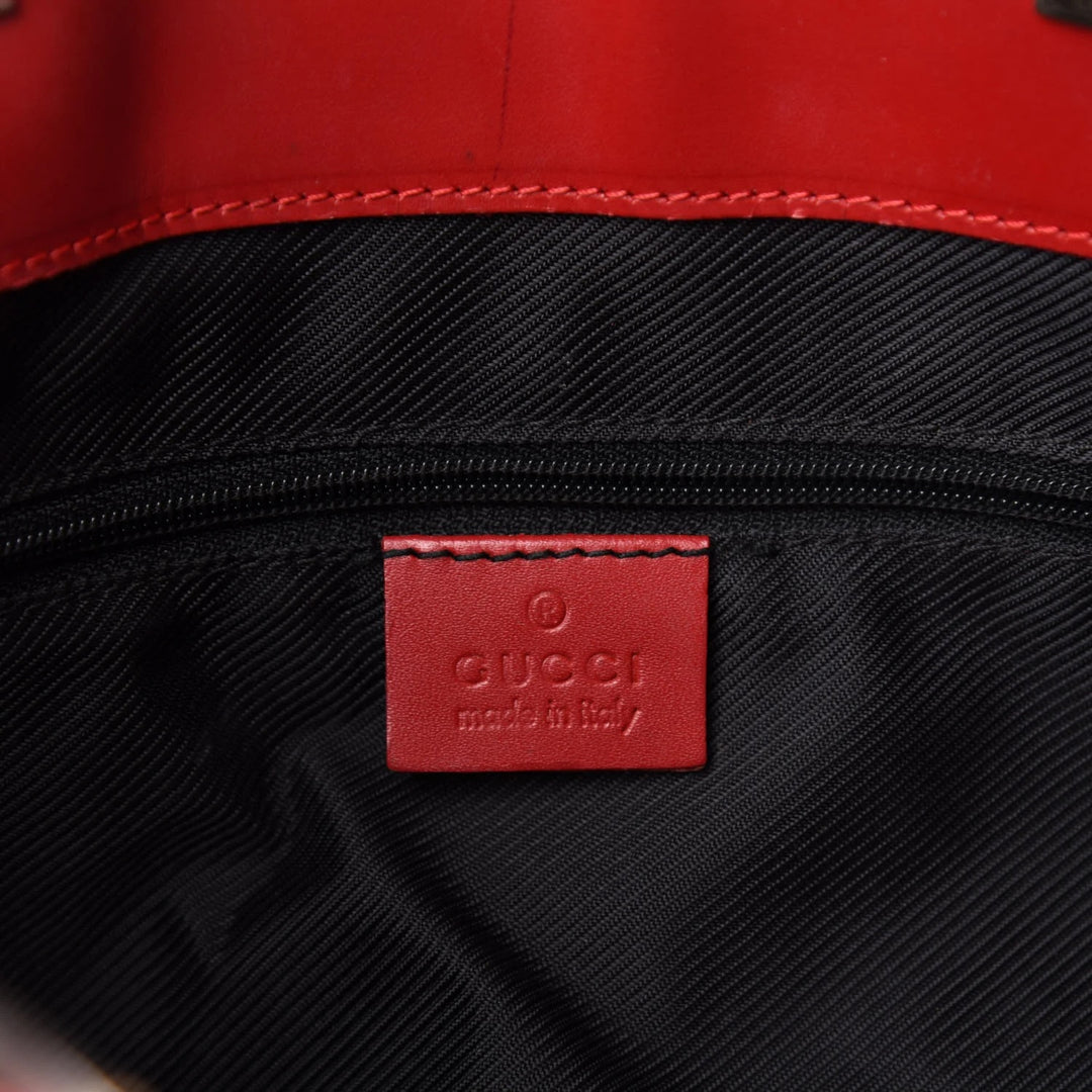 GUCCI GG MONOGRAM MEDIUM BUCKET TOTE BAG