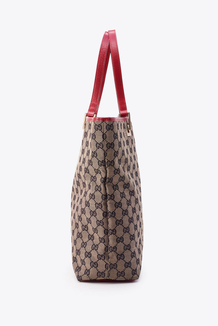 GUCCI GG MONOGRAM MEDIUM BUCKET TOTE BAG