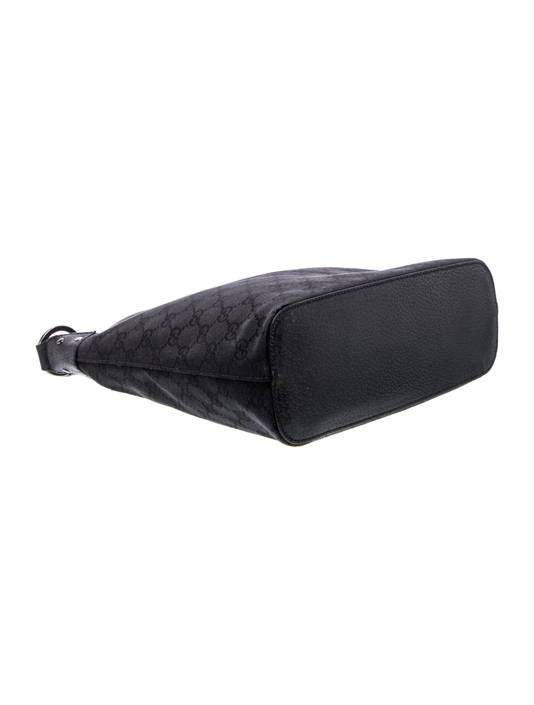 GUCCI GG MONOGRAM LEATHER TRIMMED VINTAGE HOBO BAG